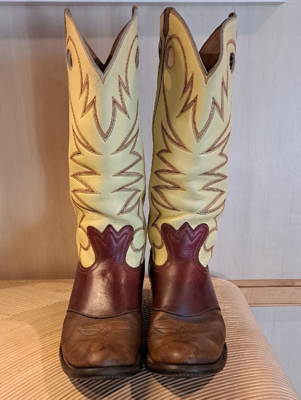 Bowman's Wilson Boot Co. Handmade 3 Tone Cowboy Boots 13 - Picture 4 of 16
